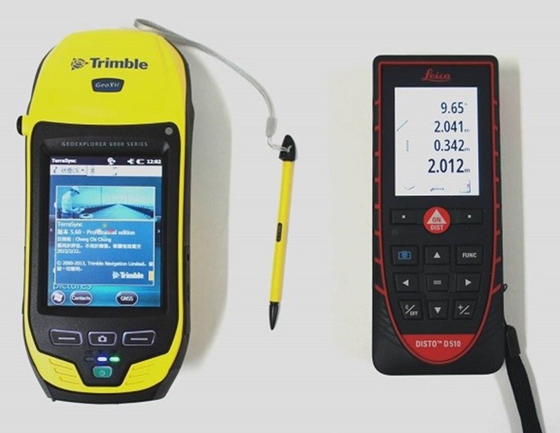Fig 3: High-precision GPS positioning system and laser distance meter