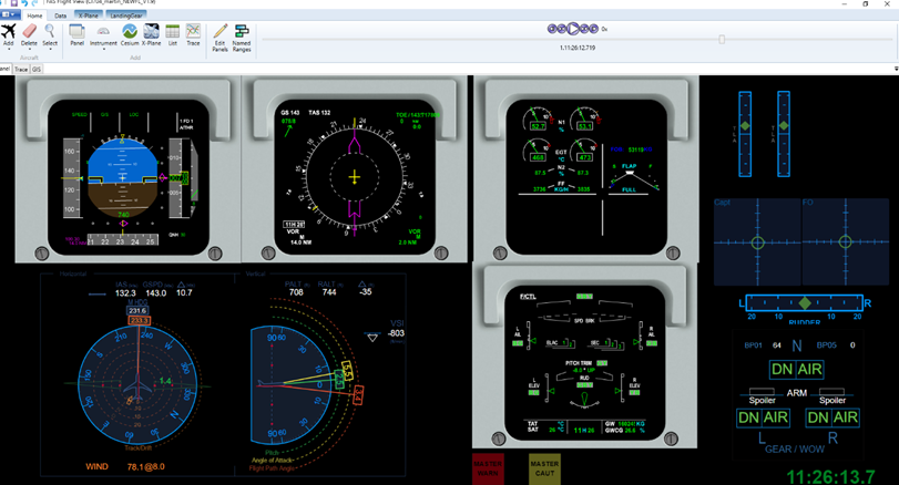 Fig 8: Simulated Fixed-wing Aircraft Flight Animation (1)